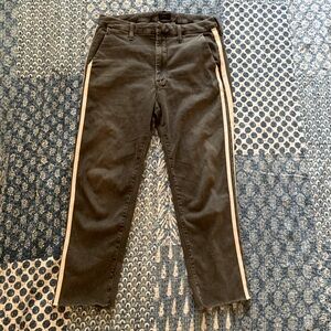 Mother The Shaker Prep Fray Faded Straight Leg Black Pants Jeans Size 30